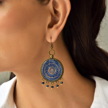 Load image into Gallery viewer, Balis with semiprecious stone - Ajrakh Kutch, Gujarat