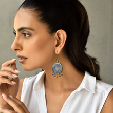 Load image into Gallery viewer, Balis with semiprecious stone - Ajrakh Kutch, Gujarat