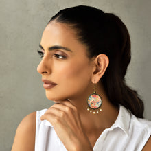 Load image into Gallery viewer, Balis with semiprecious stone - Naqashi - Kashmir, Gulhazara