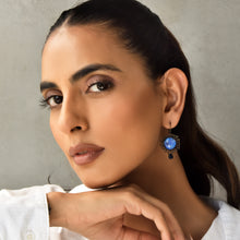 Load image into Gallery viewer, Ornate Dangler - Mughal Blue Flowers