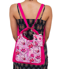 Load image into Gallery viewer, Sling Back Pack - Pink Magnolia - Painted Flowers