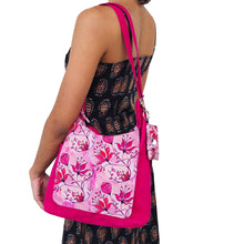 Load image into Gallery viewer, Sling Back Pack - Pink Magnolia - Painted Flowers
