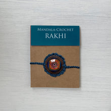Load image into Gallery viewer, Rakhi - Mandala - Crochet - Blue