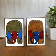 Load image into Gallery viewer, Bookends - Gond Elephants
