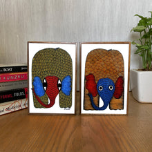 Load image into Gallery viewer, Bookends - Gond Elephants