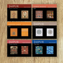 Load image into Gallery viewer, Magnetic Bookmarks set of 2, Bundle of 6 - Jaipur- Nahargarh yellow, Hawa Mahal Windows, Nahargarh yellow, Hawa Mahal Windows, Nahargarh, Amer Fort Wall, Amer Fort Celling, Blue Pottery