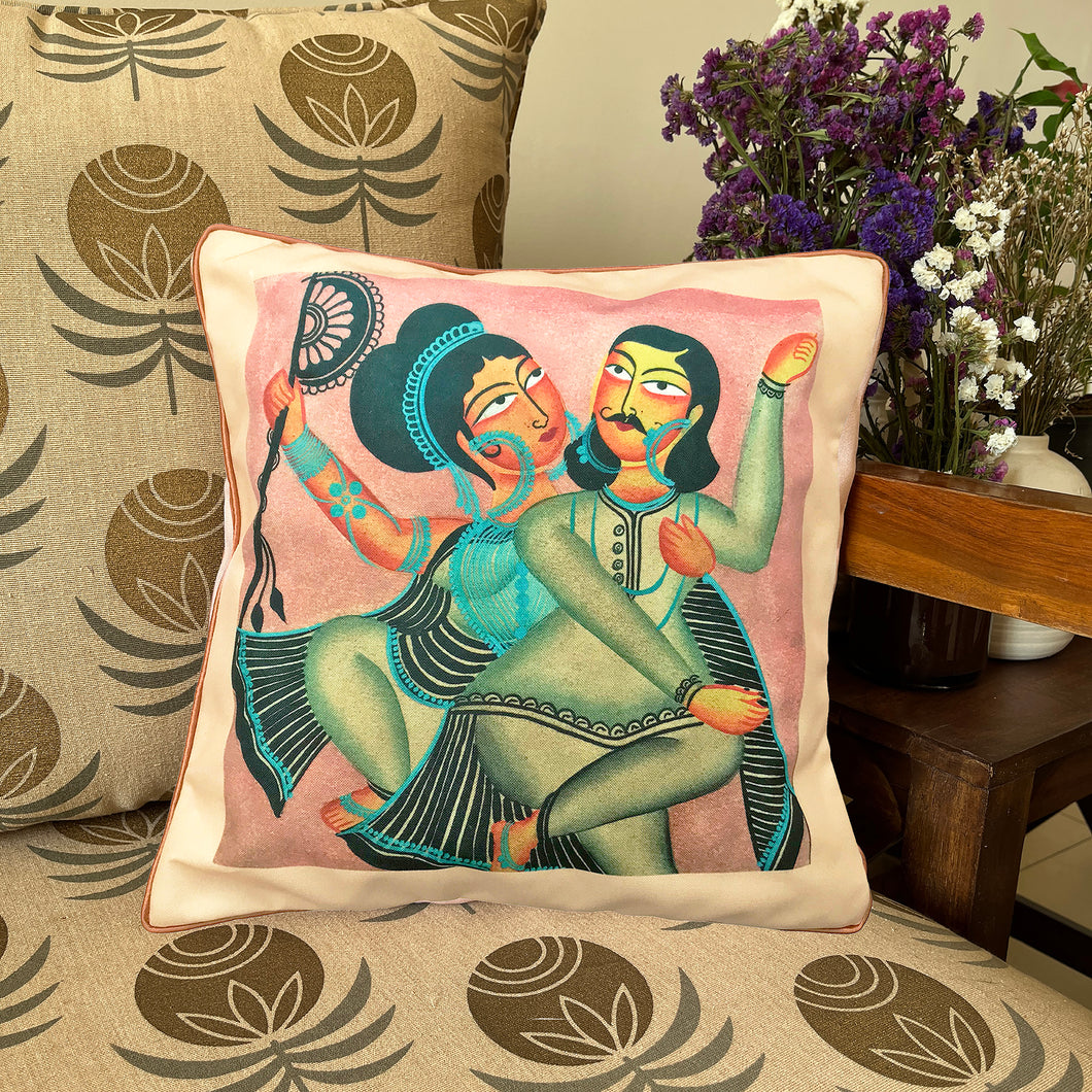 Art Cushion Cover - Kalighat couple