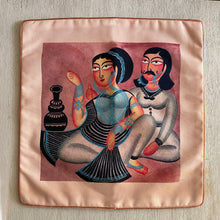 Load image into Gallery viewer, Art Cushion Cover - Kalighat couple, West Bengal