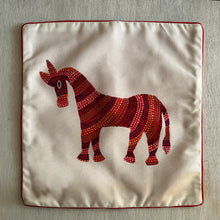 Load image into Gallery viewer, Art Cushion Cover - Bhil Horse, Madhya Pradesh