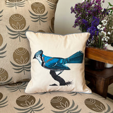 Load image into Gallery viewer, Art Cushion Cover - Mughal Miniature - Blue Jay, Rajasthan