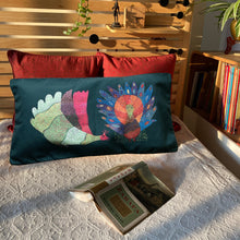 Load image into Gallery viewer, Long Cushion Cover - Gond Peacock and Peahen