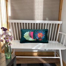Load image into Gallery viewer, Long Cushion Cover - Gond Peacock and Peahen