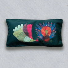 Load image into Gallery viewer, Long Cushion Cover - Gond Peacock and Peahen