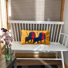 Load image into Gallery viewer, Long Cushion Cover - Gond Leopards Pair