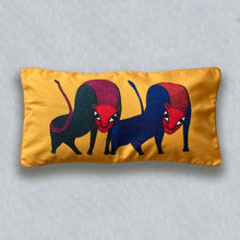 Load image into Gallery viewer, Long Cushion Cover - Gond Leopards Pair