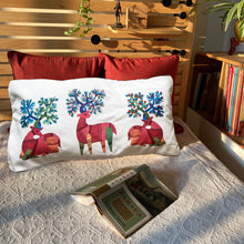 Load image into Gallery viewer, Long Cushion Cover - Gond Deer Pair
