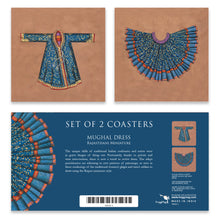 Load image into Gallery viewer, Coasters set of 2 -  Mughal Dress, Rajasthani Miniature