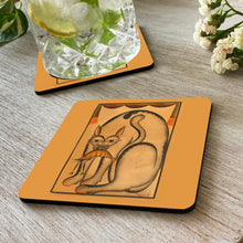 Load image into Gallery viewer, Coasters set of 2 - Kalighat Pat Cats