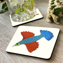 Load image into Gallery viewer, Coasters set of 2 - Gond Birds