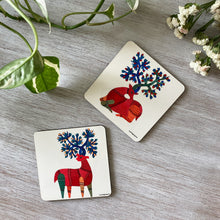 Load image into Gallery viewer, Coasters set of 2 - Gond Deer