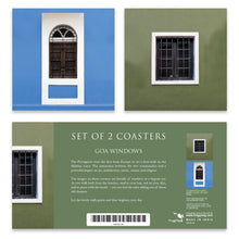 Load image into Gallery viewer, Coasters set of 2 - Goa Windows