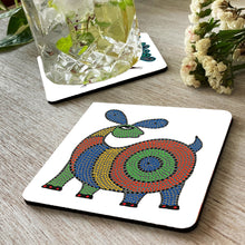 Load image into Gallery viewer, Coasters set of 2 - Bhil Bird and Deer