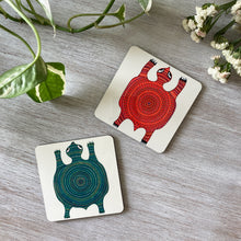Load image into Gallery viewer, Coasters set of 2 - Bhil Turtle
