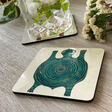 Load image into Gallery viewer, Coasters set of 2 - Bhil Turtle