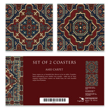 Load image into Gallery viewer, Coasters set of 2 - Kashmiri Carpet
