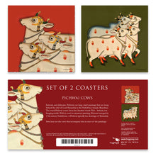 Load image into Gallery viewer, Coasters set of 2 -  Pichwai Cows