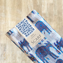 Load image into Gallery viewer, Scarf Chanderi - ۢBhil Elephant