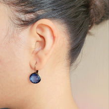 Load image into Gallery viewer, 12 mm Round Lever Back - Kolam, Floor Art, Southern India