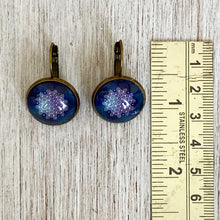 Load image into Gallery viewer, 18 mm Round Lever Back - Kolam, Floor Art Southern India