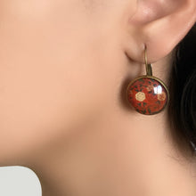 Load image into Gallery viewer, 18 mm Round Lever Back - Amer Fort - Rajasthan, Ganesh Pol mural