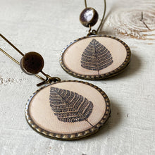 Load image into Gallery viewer, Hoop Earrings with ceramic bead - Patachitra Tree