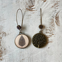 Load image into Gallery viewer, Hoop Earrings with ceramic bead - Patachitra Tree