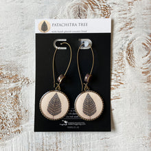 Load image into Gallery viewer, Hoop Earrings with ceramic bead - Patachitra Tree