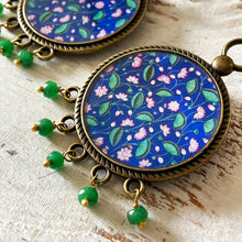 Load image into Gallery viewer, Balis with semiprecious stone - Lotus, Pichwai