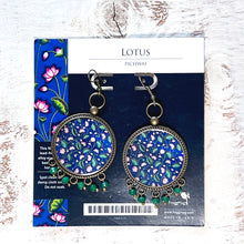 Load image into Gallery viewer, Balis with semiprecious stone - Lotus, Pichwai