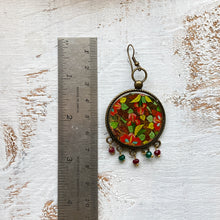 Load image into Gallery viewer, Balis with semiprecious stone - Naqashi - Kashmiri, Papier Mache, Gul-e-Lala