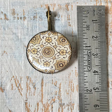 Load image into Gallery viewer, 25 mm Round Lever Back - Ajrakh Block Print, Gujarat
