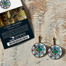 Load image into Gallery viewer, 25 mm Round Lever Back - CSMT, Mumbai, Stained Glass