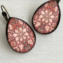 Load image into Gallery viewer, Drop Earrings - Tipu Sultan's Summer Palace, Painted Soffit Panel