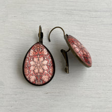 Load image into Gallery viewer, Drop Earrings - Tipu Sultan's Summer Palace, Painted Soffit Panel