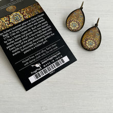 Load image into Gallery viewer, Drop Earrings - Tipu Sultan's Summer Palace, Ribbed Ceiling Panel