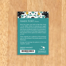 Load image into Gallery viewer, Fridge Magnet set of 4 - Amer Fort Frescoes, Green