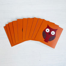 Load image into Gallery viewer, Gift Tag Set of 10 - Ajrakh Owl