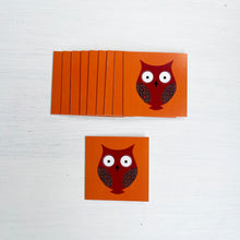 Load image into Gallery viewer, Gift Tag Set of 10 - Ajrakh Owl