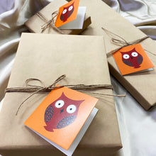Load image into Gallery viewer, Gift Tag Set of 10 - Ajrakh Owl