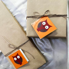 Load image into Gallery viewer, Gift Tag Set of 10 - Ajrakh Owl
